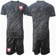 Maillot de football Réplique Pologne Gardien de but Extérieur Enfant Europe 2024 Manche Courte (+ Pantalon court)