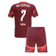 Maillot de football Réplique RB Leipzig Antonio Nusa #7 Extérieur Enfant 2024-25 Manche Courte (+ Pantalon court)