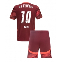 Maillot de football Réplique RB Leipzig Xavi Simons #10 Extérieur Enfant 2024-25 Manche Courte (+ Pantalon court)
