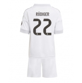 Maillot de football Réplique Real Madrid Antonio Rudiger #22 Domicile Enfant 2025-26 Manche Courte (+ Pantalon court)
