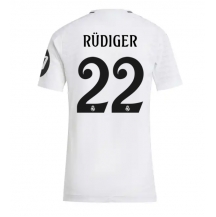 Maillot de football Réplique Real Madrid Antonio Rudiger #22 Domicile Femme 2024-25 Manche Courte