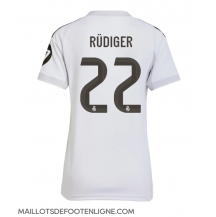 Maillot de football Réplique Real Madrid Antonio Rudiger #22 Domicile Femme 2025-26 Manche Courte