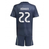 Maillot de football Réplique Real Madrid Antonio Rudiger #22 Extérieur Enfant 2025-26 Manche Courte (+ Pantalon court)