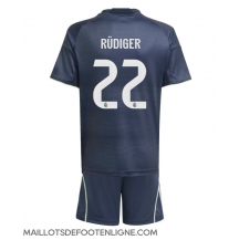 Maillot de football Réplique Real Madrid Antonio Rudiger #22 Extérieur Enfant 2025-26 Manche Courte (+ Pantalon court)