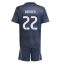 Maillot de football Réplique Real Madrid Antonio Rudiger #22 Extérieur Enfant 2025-26 Manche Courte (+ Pantalon court)