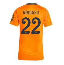 Maillot de football Réplique Real Madrid Antonio Rudiger #22 Extérieur Femme 2024-25 Manche Courte