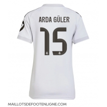 Maillot de football Réplique Real Madrid Arda Guler #15 Domicile Femme 2025-26 Manche Courte