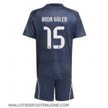 Maillot de football Réplique Real Madrid Arda Guler #15 Extérieur Enfant 2025-26 Manche Courte (+ Pantalon court)