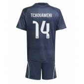Maillot de football Réplique Real Madrid Aurelien Tchouameni #14 Extérieur Enfant 2025-26 Manche Courte (+ Pantalon court)