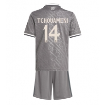 Maillot de football Réplique Real Madrid Aurelien Tchouameni #14 Troisième Enfant 2024-25 Manche Courte (+ Pantalon court)