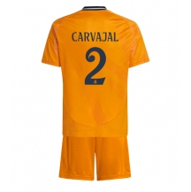 Maillot de football Réplique Real Madrid Daniel Carvajal #2 Extérieur Enfant 2024-25 Manche Courte (+ Pantalon court)