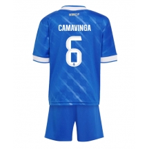 Maillot de football Réplique Real Madrid Eduardo Camavinga #6 Troisième Enfant 2025-26 Manche Courte (+ Pantalon court)