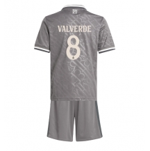 Maillot de football Réplique Real Madrid Federico Valverde #8 Troisième Enfant 2024-25 Manche Courte (+ Pantalon court)