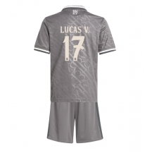 Maillot de football Réplique Real Madrid Lucas Vazquez #17 Troisième Enfant 2024-25 Manche Courte (+ Pantalon court)
