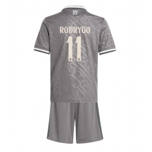 Maillot de football Réplique Real Madrid Rodrygo Goes #11 Troisième Enfant 2024-25 Manche Courte (+ Pantalon court)