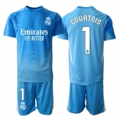 Maillot de football Réplique Real Madrid Thibaut Courtois #1 Gardien de but Domicile Enfant 2025-26 Manche Courte (+ Pantalon court)