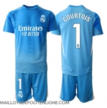 Maillot de football Réplique Real Madrid Thibaut Courtois #1 Gardien de but Domicile Enfant 2025-26 Manche Courte (+ Pantalon court)
