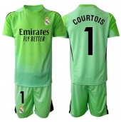 Maillot de football Réplique Real Madrid Thibaut Courtois #1 Gardien de but Extérieur Enfant 2025-26 Manche Courte (+ Pantalon court)