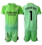 Maillot de football Réplique Real Madrid Thibaut Courtois #1 Gardien de but Extérieur Enfant 2025-26 Manche Courte (+ Pantalon court)
