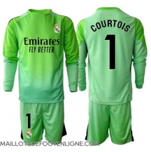 Maillot de football Réplique Real Madrid Thibaut Courtois #1 Gardien de but Extérieur Enfant 2025-26 Manche Longue (+ Pantalon court)