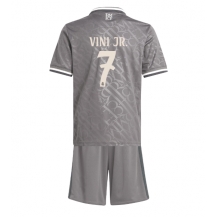 Maillot de football Réplique Real Madrid Vinicius Junior #7 Troisième Enfant 2024-25 Manche Courte (+ Pantalon court)