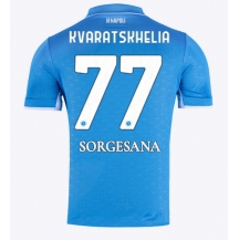 Maillot de football Réplique SSC Napoli Khvicha Kvaratskhelia #77 Domicile 2024-25 Manche Courte