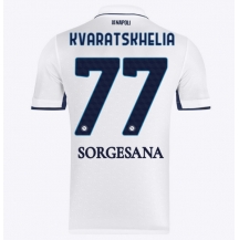 Maillot de football Réplique SSC Napoli Khvicha Kvaratskhelia #77 Extérieur 2024-25 Manche Courte