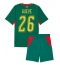 Maillot de football Réplique Senegal Pape Gueye #26 Extérieur Enfant Mondial 2026 Manche Courte (+ Pantalon court)