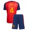 Maillot de football Réplique Spain Eric Garcia #4 Domicile Enfant Mondial 2026 Manche Courte (+ Pantalon court)