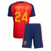 Maillot de football Réplique Spain Marc Cucurella #24 Domicile Enfant Mondial 2026 Manche Courte (+ Pantalon court)