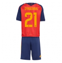 Maillot de football Réplique Spain Mikel Oyarzabal #21 Domicile Enfant Mondial 2026 Manche Courte (+ Pantalon court)
