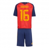 Maillot de football Réplique Spain Rodri Hernandez #16 Domicile Enfant Mondial 2026 Manche Courte (+ Pantalon court)