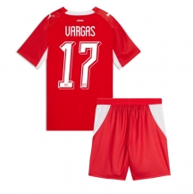 Maillot de football Réplique Switzerland Ruben Vargas #17 Domicile Enfant Mondial 2026 Manche Courte (+ Pantalon court)
