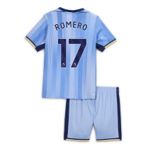 Maillot de football Réplique Tottenham Hotspur Cristian Romero #17 Extérieur Enfant 2024-25 Manche Courte (+ Pantalon court)