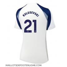 Maillot de football Réplique Tottenham Hotspur Dejan Kulusevski #21 Domicile Femme 2025-26 Manche Courte