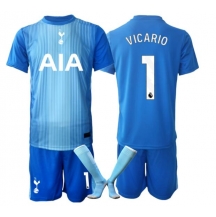 Maillot de football Réplique Tottenham Hotspur Guglielmo Vicario #1 Gardien de but Extérieur Enfant 2025-26 Manche Courte (+ Pantalon court)
