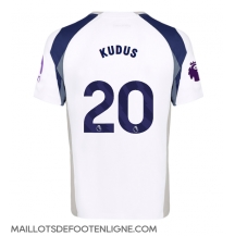 Maillot de football Réplique Tottenham Hotspur Mohammed Kudus #20 Domicile 2025-26 Manche Courte