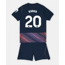 Maillot de football Réplique Tottenham Hotspur Mohammed Kudus #20 Extérieur Enfant 2026-27 Manche Courte (+ Pantalon court)