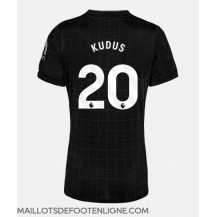 Maillot de football Réplique Tottenham Hotspur Mohammed Kudus #20 Extérieur Femme 2025-26 Manche Courte