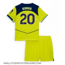 Maillot de football Réplique Tottenham Hotspur Mohammed Kudus #20 Troisième Enfant 2025-26 Manche Courte (+ Pantalon court)