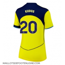 Maillot de football Réplique Tottenham Hotspur Mohammed Kudus #20 Troisième Femme 2025-26 Manche Courte