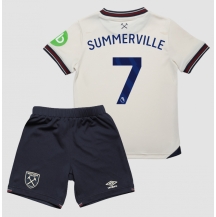 Maillot de football Réplique West Ham United Crysencio Summerville #7 Extérieur Enfant 2025-26 Manche Courte (+ Pantalon court)