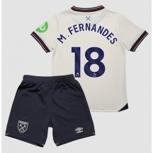 Maillot de football Réplique West Ham United Mateus Fernandes #18 Extérieur Enfant 2025-26 Manche Courte (+ Pantalon court)