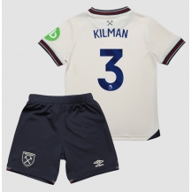 Maillot de football Réplique West Ham United Max Kilman #3 Extérieur Enfant 2025-26 Manche Courte (+ Pantalon court)