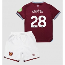 Maillot de football Réplique West Ham United Tomas Soucek #28 Domicile Enfant 2025-26 Manche Courte (+ Pantalon court)