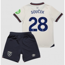 Maillot de football Réplique West Ham United Tomas Soucek #28 Extérieur Enfant 2025-26 Manche Courte (+ Pantalon court)