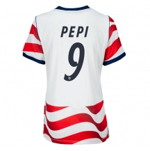 Maillot de football Réplique États-unis Ricardo Pepi #9 Domicile Femme Mondial 2026 Manche Courte