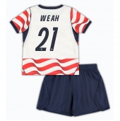 Maillot de football Réplique États-unis Timothy Weah #21 Domicile Enfant Mondial 2026 Manche Courte (+ Pantalon court)