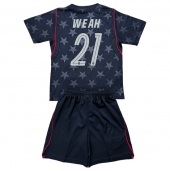 Maillot de football Réplique États-unis Timothy Weah #21 Extérieur Enfant Mondial 2026 Manche Courte (+ Pantalon court)