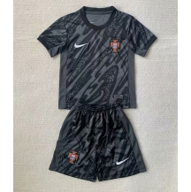 Maillot de football Réplique le Portugal Gardien de but Extérieur Enfant Europe 2024 Manche Courte (+ Pantalon court)